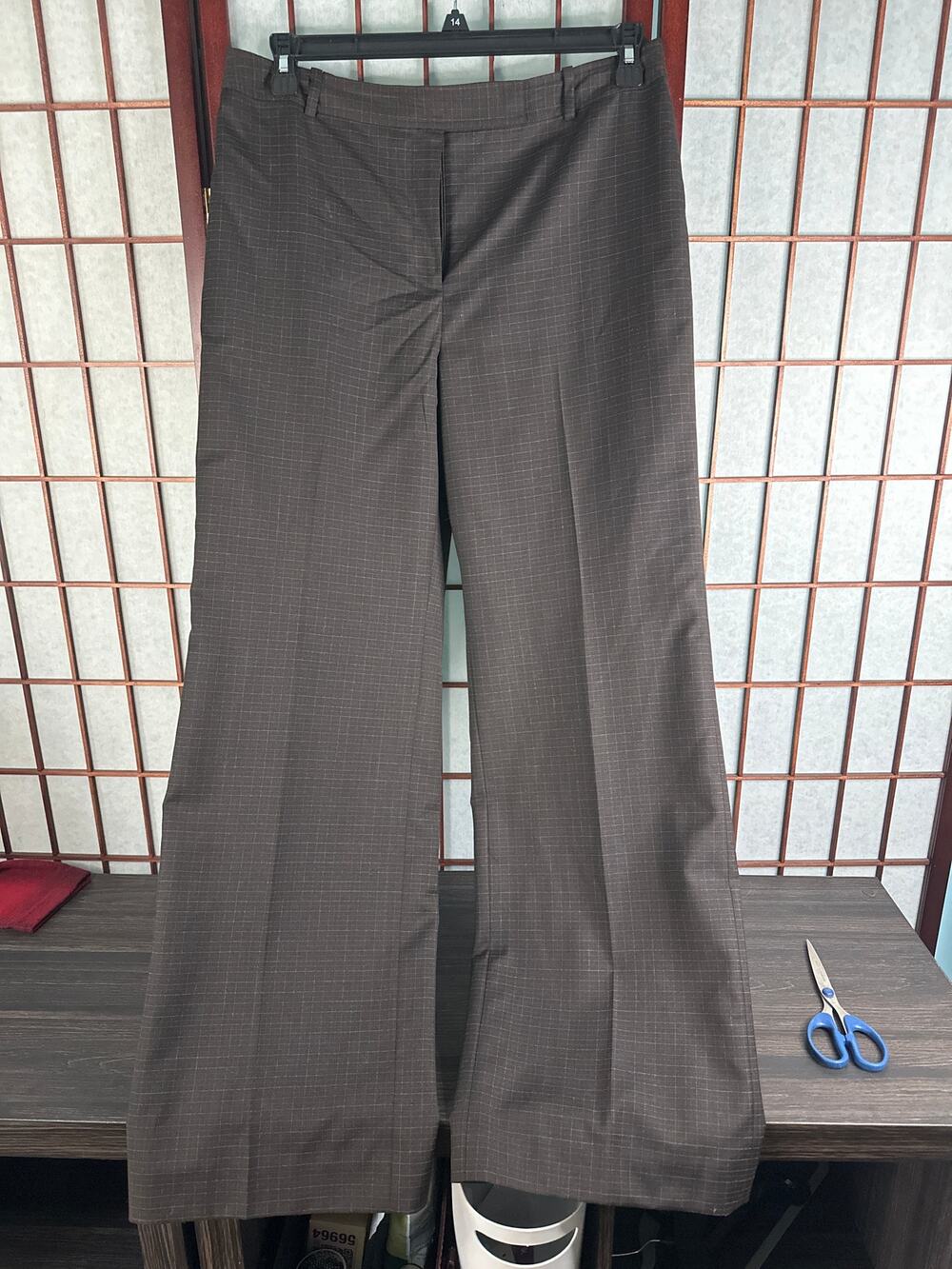 Loft Women's dress pants wide leg wool blend size 12 style laura